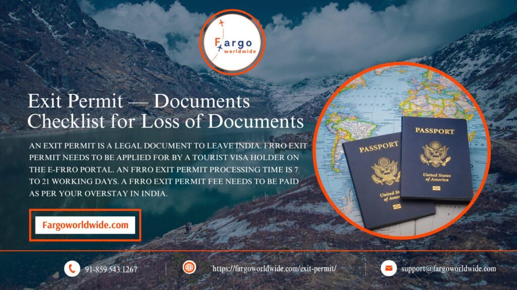 Exit Permit — Documents Checklist for Loss of Documents | Fargoworldwide