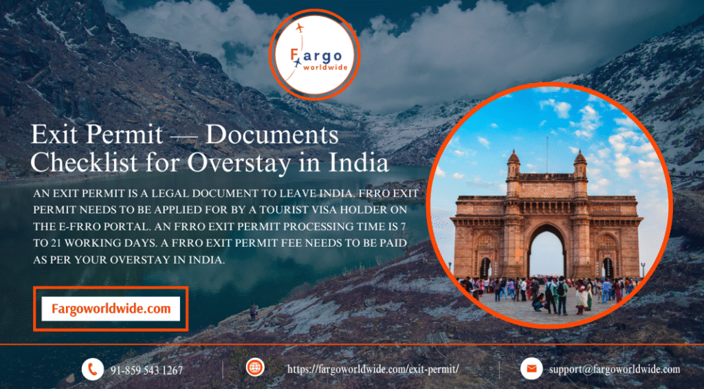 Exit Permit — Documents Checklist for Overstay in India | Fargoworldwide
