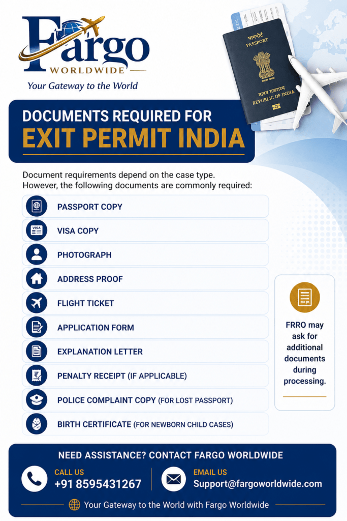 Exit Permit Documents Checklist