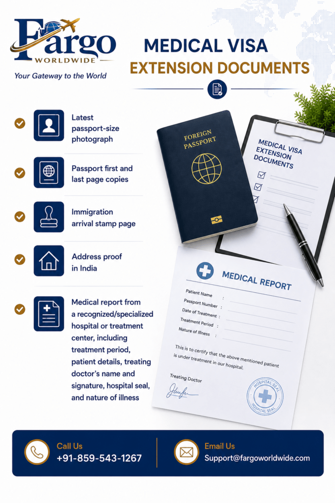 Medical Visa Extension documents Checklist
