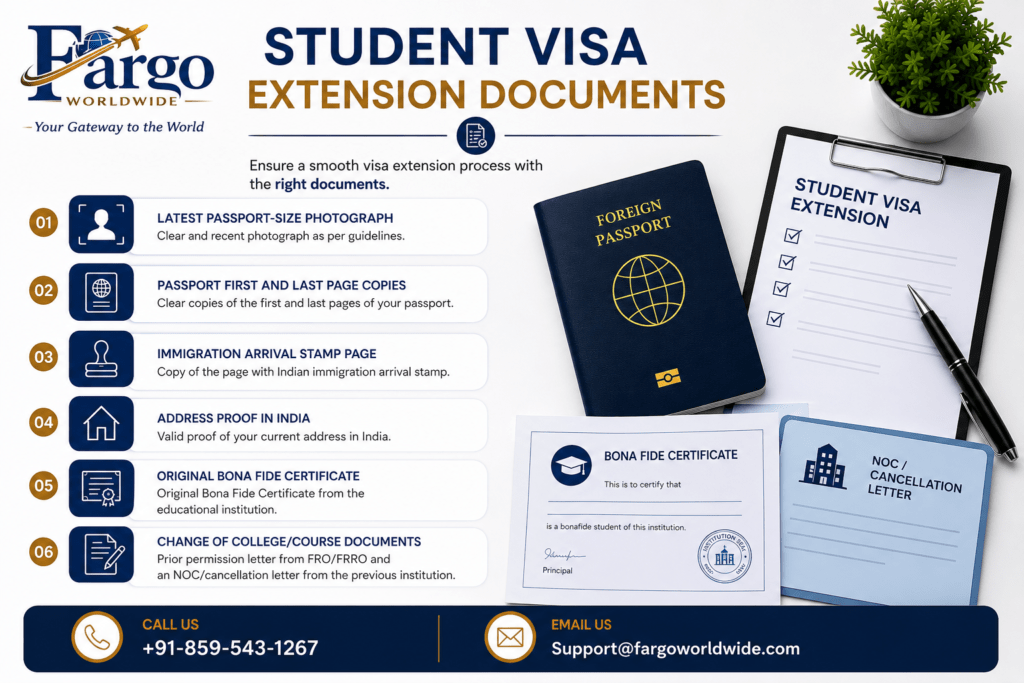 Student Visa Extension documents Checklist